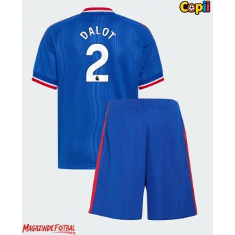 Manchester United Diogo Dalot #2 Echipament de Fotbal Replică 2026-27 Copii Deplasare (+ Șorturi)